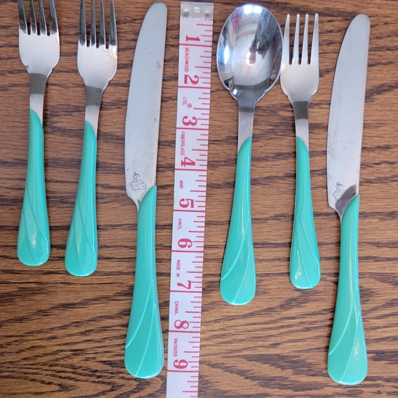 Fiesta Sea Mist Flatware ~ Swirl ~ 6 Pieces ~ Post-86 ~ Collectible - Picture 5 of 16